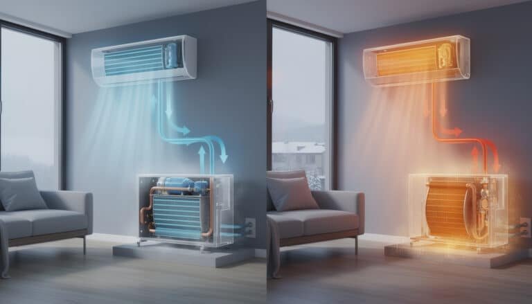 découvrez le fonctionnement d'une climatisation réversible, capable de chauffer en hiver et rafraîchir en été, pour un confort optimal toute l'année.