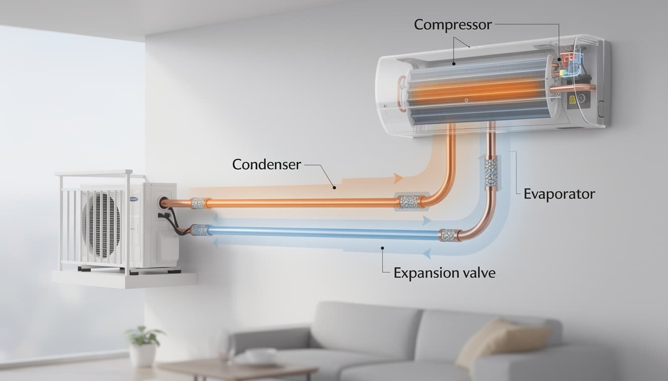 découvrez comment fonctionne une climatisation réversible, offrant à la fois chauffage et refroidissement pour un confort optimal toute l'année.