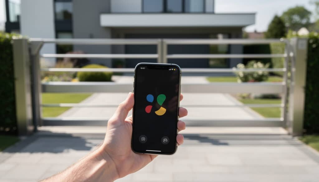 découvrez comment ouvrir et contrôler facilement votre portail électrique à l'aide de votre smartphone pour plus de confort et de sécurité chez vous.