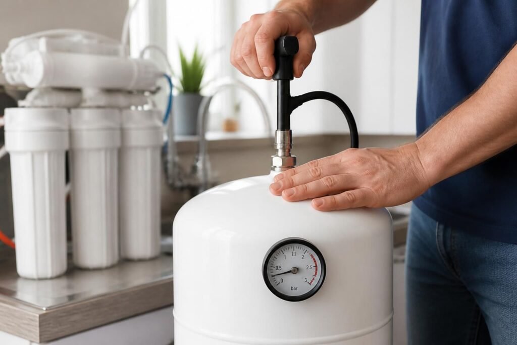 découvrez comment regonfler facilement le ballon de votre osmoseur pour résoudre les problèmes de baisse de pression et garantir un fonctionnement optimal de votre système d'eau.