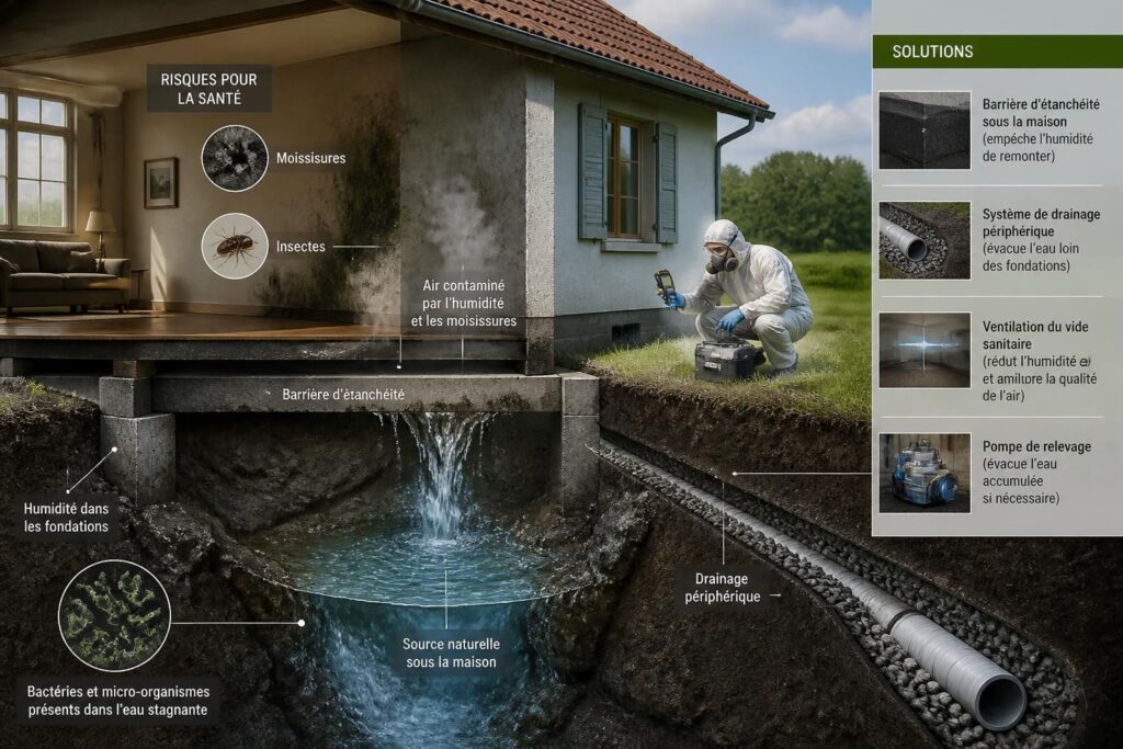 découvrez les risques sanitaires liés à une source sous la maison et les solutions efficaces pour y remédier afin d'assurer un environnement sain et sécurisé.