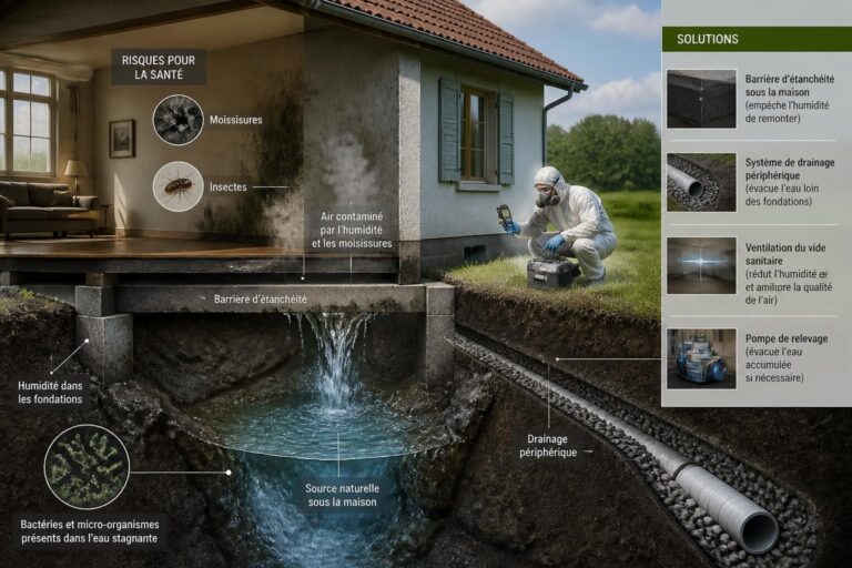 découvrez les risques sanitaires liés à une source sous la maison et les solutions efficaces pour y remédier afin d'assurer un environnement sain et sécurisé.