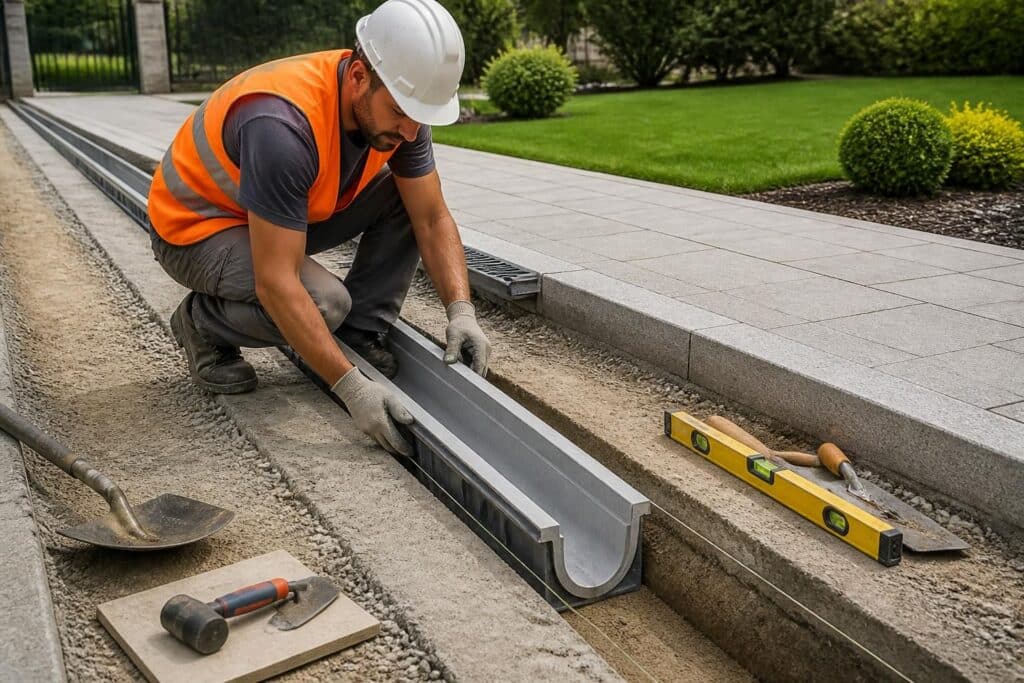 découvrez comment poser un caniveau efficacement pour assurer un drainage optimal et protéger votre espace des infiltrations d'eau.