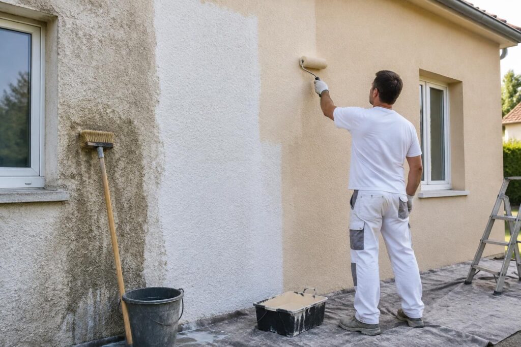 découvrez comment peindre un crépi extérieur : lessivage, préparation du support, primaire d’accroche et application des couches pour un résultat durable.